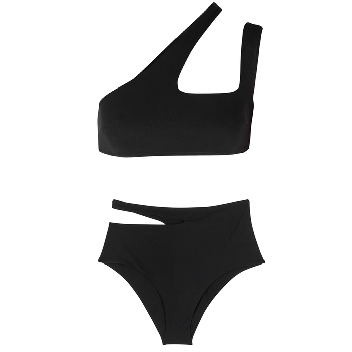 off white one shoulder bikini