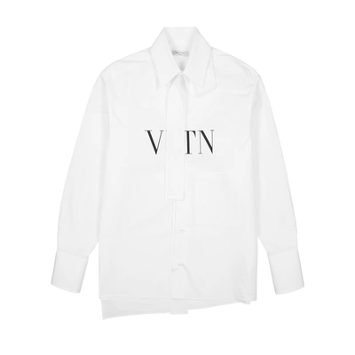 Shop Valentino Vltn White Cotton Shirt