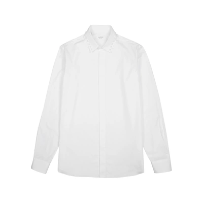 Shop Valentino Rockstud Untitled White Cotton Shirt