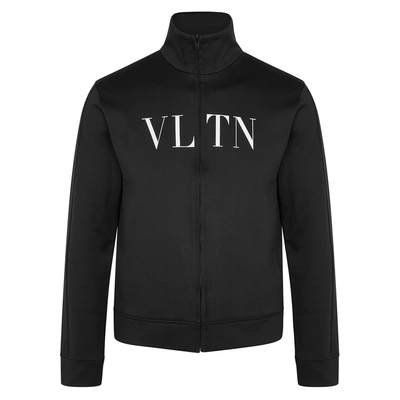 Shop Valentino Vltn Black Jersey Sweatshirt