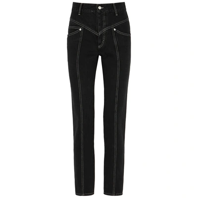 Shop Isabel Marant Lorrick Black Straight-leg Jeans In Black And Other