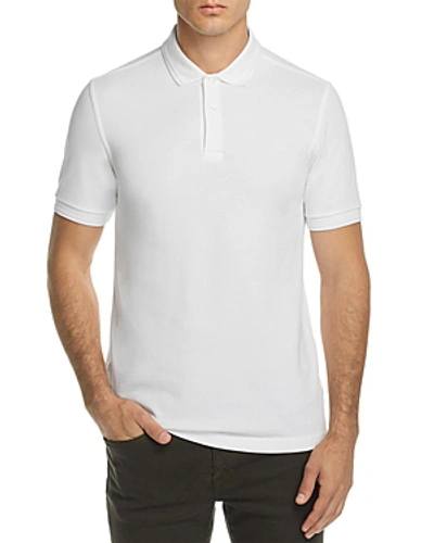 Shop Fred Perry Tonal Twin-tipped Slim Fit Polo Shirt In White/white