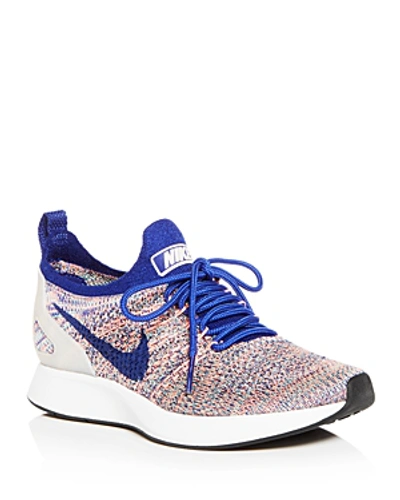 Shop Nike Women's Air Zoom Mariah Fk Racer Knit Lace Up Sneakers In Royal Blue