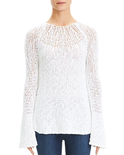 Shop Theory Bell-sleeve Sweater In Pure White