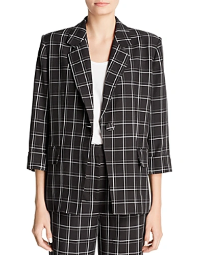 Shop Fame And Partners The Hazel Plaid Blazer - 100% Exclusive In Black/white