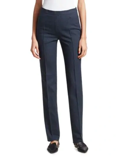 Shop Akris Punto Francoise Dot Jacquard Pants In Blue