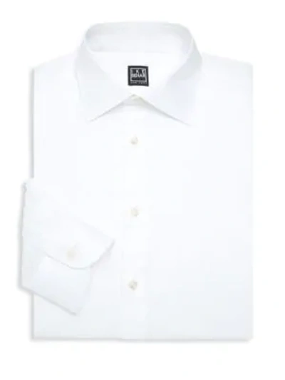 Shop Ike Behar William Cotton Dress Shirt In White