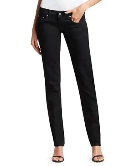 Shop Helmut Lang Low-rise Cigarette Jeans In Matte Powder Black