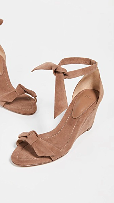 Shop Alexandre Birman Clarita Demi 75mm Wedge Sandals In Light Beige/natural