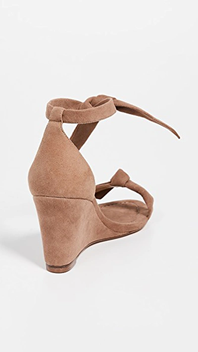 Shop Alexandre Birman Clarita Demi 75mm Wedge Sandals In Light Beige/natural