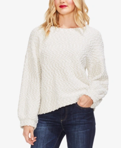 Shop Vince Camuto Chenille Sweater In Pearl Ivory