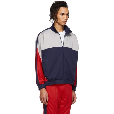 Shop Nike Lab Blue And Grey Martine Rose Edition Nrg Track Jacket In 416blugry