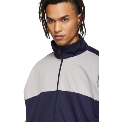 Shop Nike Lab Blue And Grey Martine Rose Edition Nrg Track Jacket In 416blugry