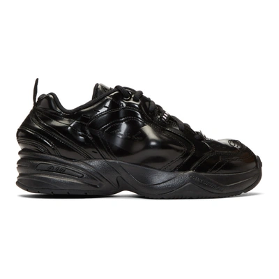 Shop Nike Lab Black Martine Rose Edition Air Monarch Iv Sneakers In Black/softp