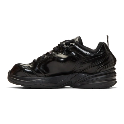 Shop Nike Lab Black Martine Rose Edition Air Monarch Iv Sneakers In Black/softp