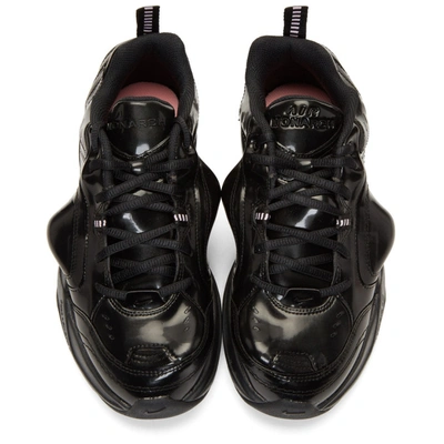 Shop Nike Lab Black Martine Rose Edition Air Monarch Iv Sneakers In Black/softp