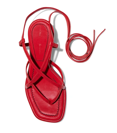 Shop Proenza Schouler Strappy Mid Heel Sandals In Poppy