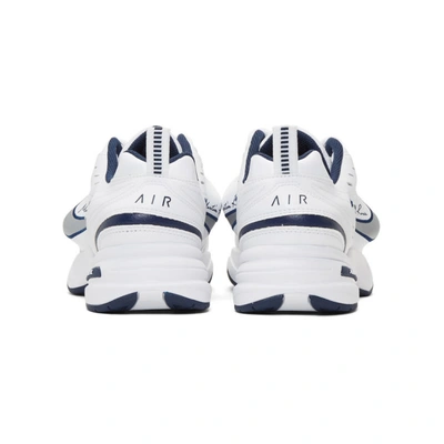 Shop Nike Lab White Martine Rose Edition Air Monarch Iv Sneakers In White/metal