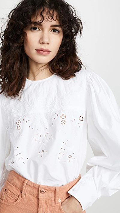 Shop Isabel Marant Étoile Wona Blouse In White