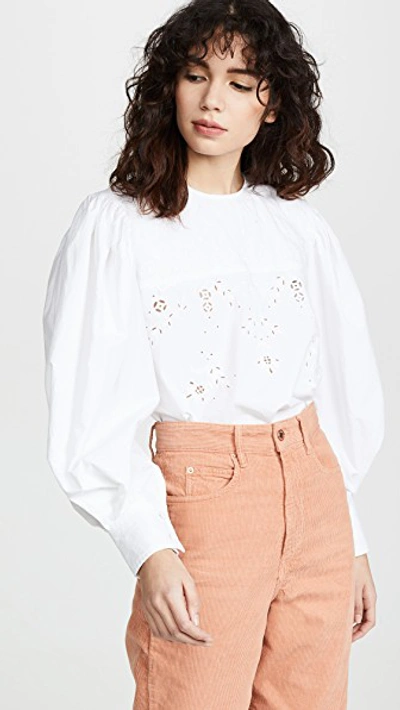 Shop Isabel Marant Étoile Wona Blouse In White