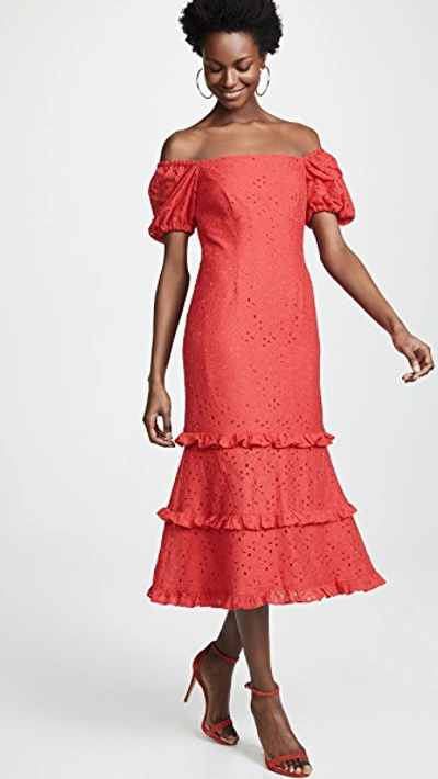 Shop Keepsake Higher Lace Dress In Rouge