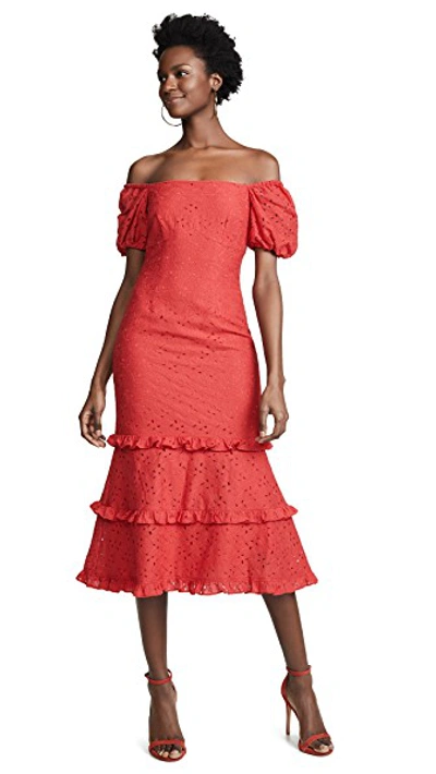 Shop Keepsake Higher Lace Dress In Rouge