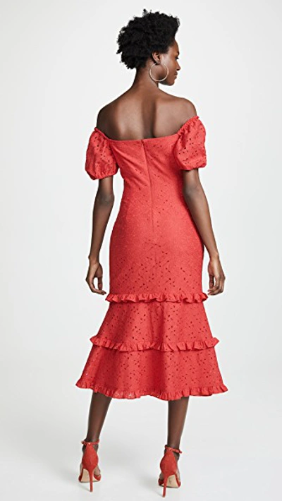 Shop Keepsake Higher Lace Dress In Rouge