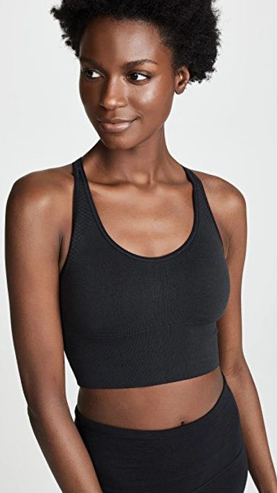 Shop Tory Sport Seamless Cami Long Bra In Sport Black