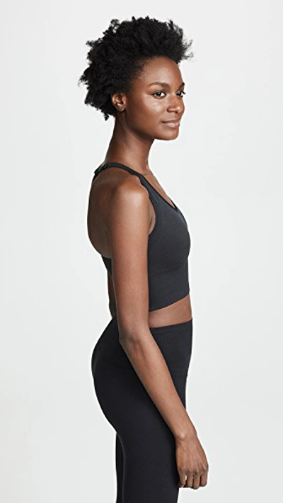 Shop Tory Sport Seamless Cami Long Bra In Sport Black