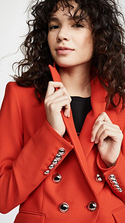 Shop Veronica Beard Miller Dickey Jacket In Red