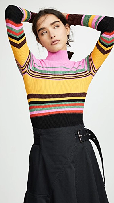 Shop Diane Von Furstenberg Dara Turtleneck In Bubblegum Multi