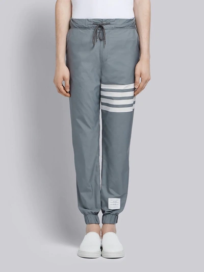 Shop Thom Browne 4-bar Swim-tech Sweatpants In Grey