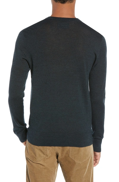 Shop Allsaints Mode Slim Fit Merino Wool Sweater In Oil Green Mouline