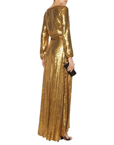 Shop Diane Von Furstenberg Long Dresses In Gold