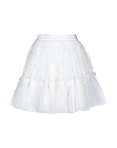 Shop Amen Couture Knee Length Skirt In Ivory