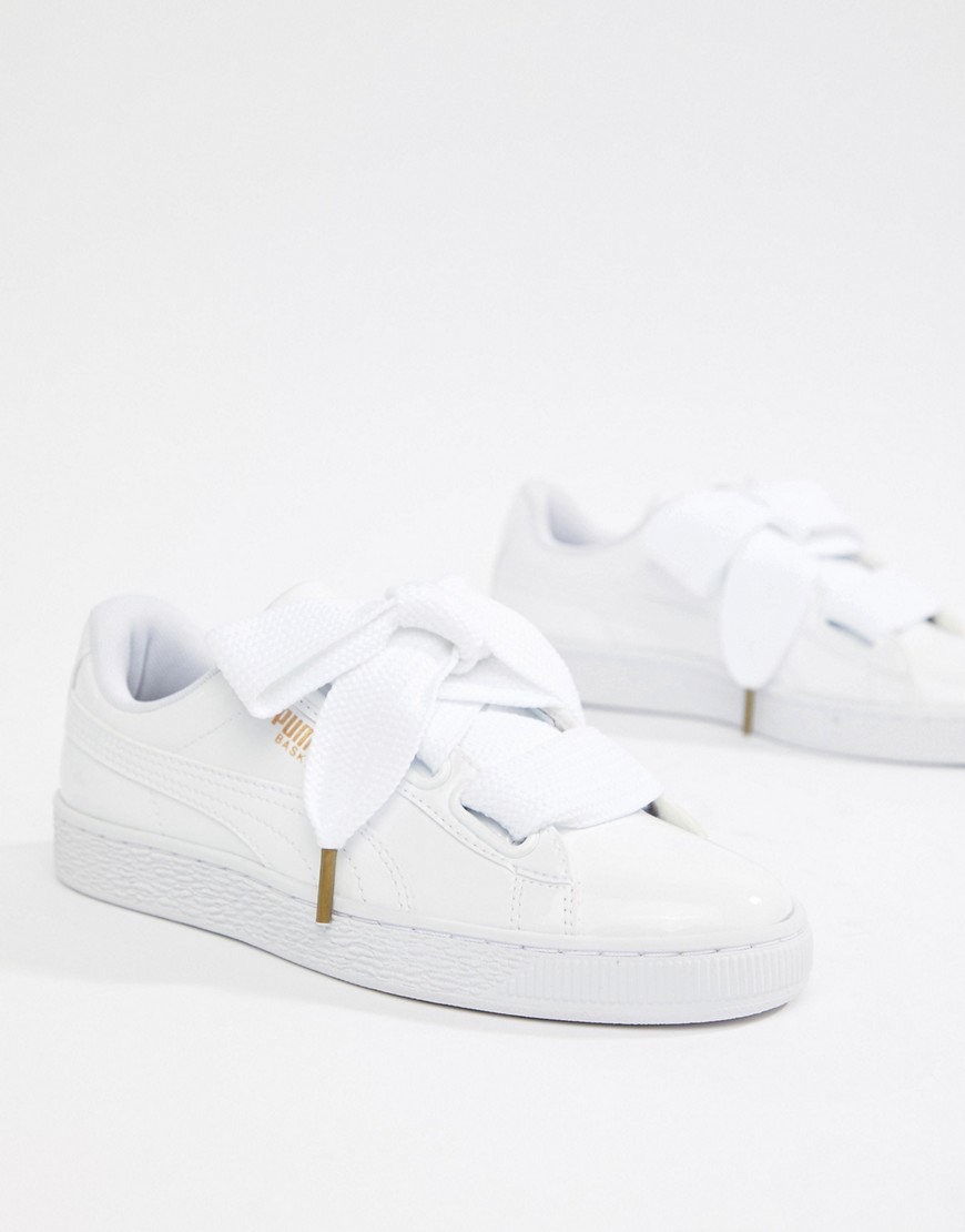 puma patent sneaker white