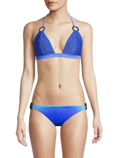 Shop Paper London Women's Triangle Bikini Top In Ombre Swim