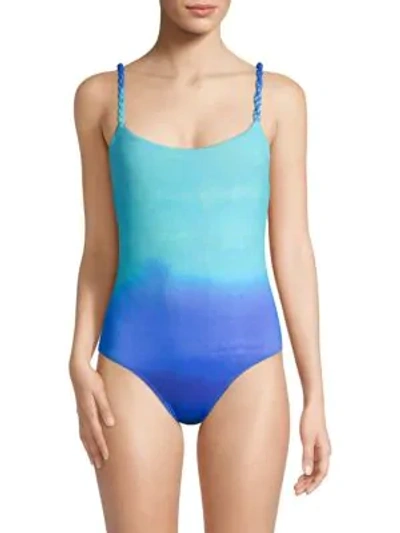 Shop Paper London Strappy Ombré One-piece Swimsuit In Ombre Swim
