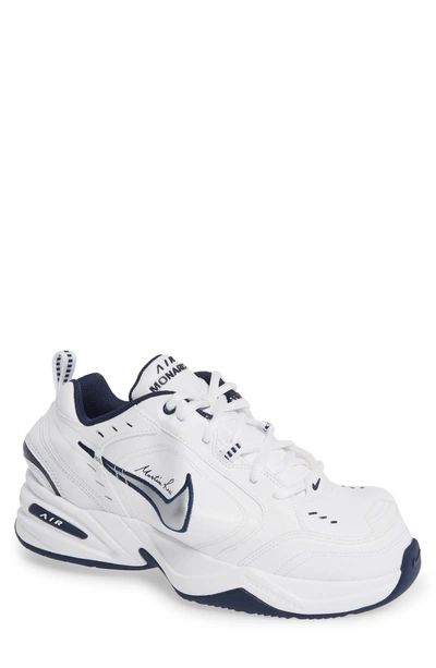 Nike White X Martine Rose Air Monarch Iv Sneakers In White/metal | ModeSens