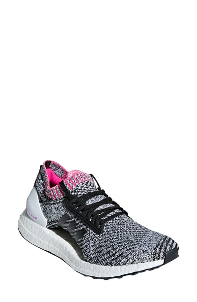 Shop Adidas Originals Ultraboost X Running Shoe In White/ Black/ Shock Pink