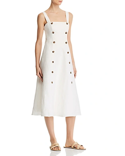 Shop Fame And Partners The Josey Sleeveless Button-front Midi Dress - 100% Exclusive In Ivory