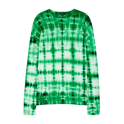 Shop Proenza Schouler Green Tie-dye Cotton Top In Green And Other