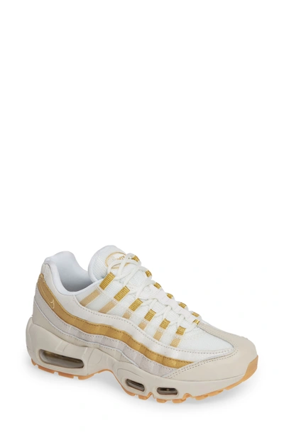 Shop Nike Air Max 95 Running Shoe In Sand/ Metallic Gold- White