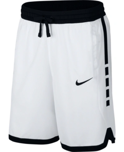 White nike store elite basketball shorts