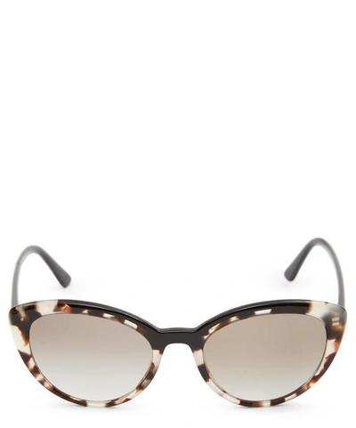 Shop Prada Ultravox Curved Cat-eye Sunglasses In Brown