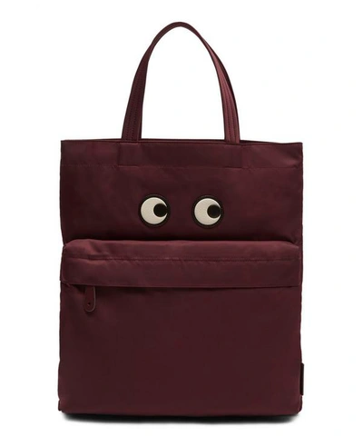 Shop Anya Hindmarch Eyes Tote Bag In Red
