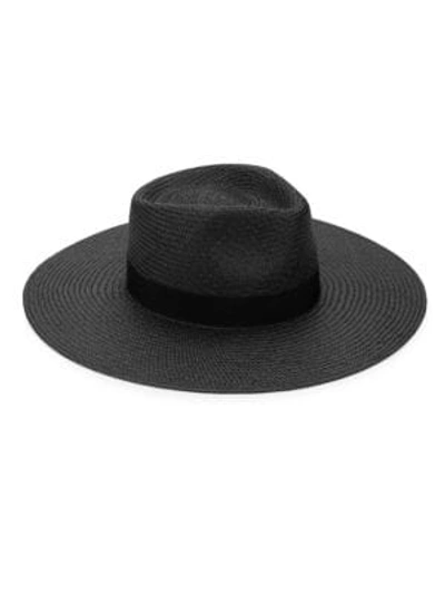 Shop Rag & Bone Wide Brim Panama Straw Hat In Black