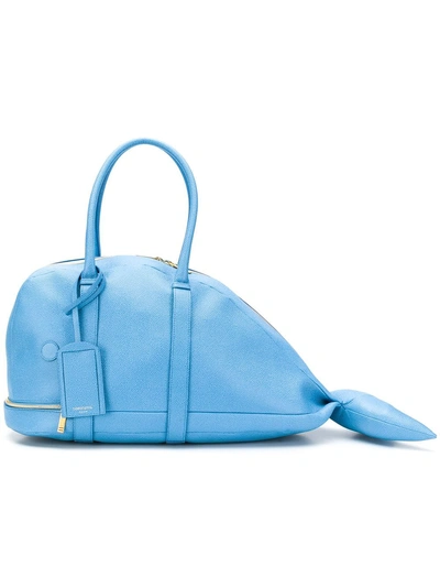 Shop Thom Browne 'whale' Handtasche In Blue