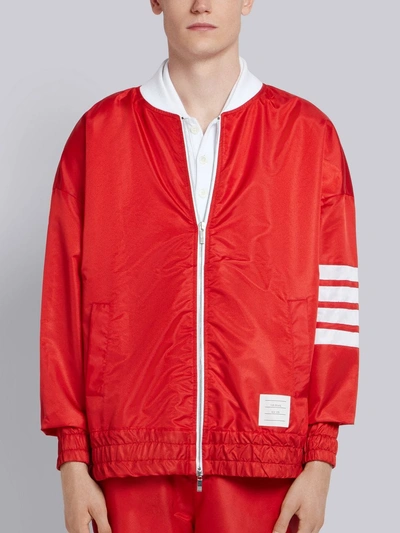 Shop Thom Browne 4-bar Sailboat Ripstop Bomber In Red