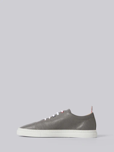 Shop Thom Browne Contrast 4-bar Emboss Trainer In Grey